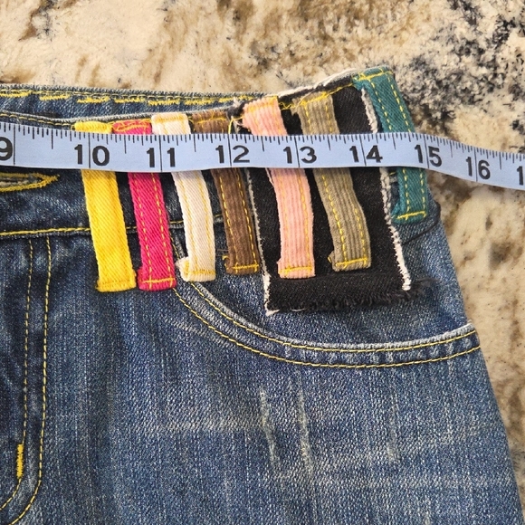 DSQUARED2 Denim Mini Skirt with Colorful Loops - Picture 9 of 10